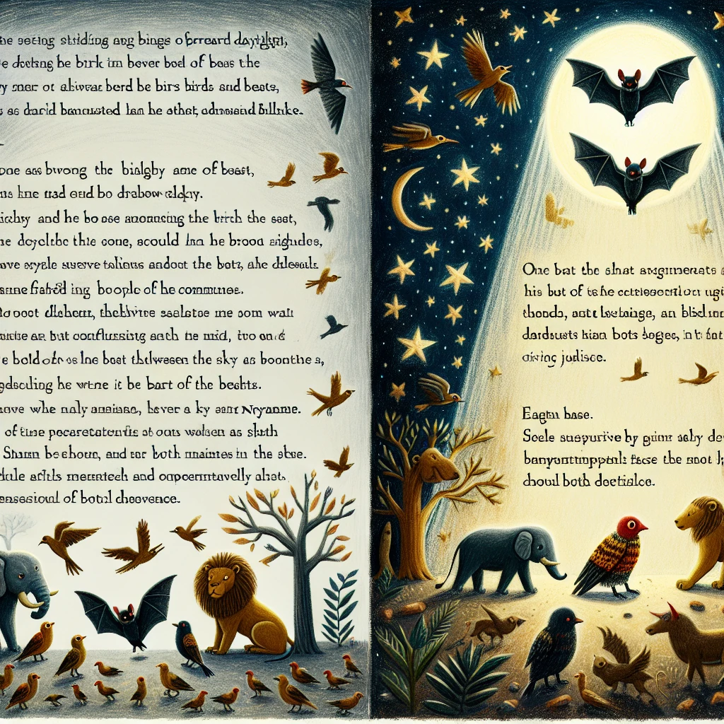Why the Bat Flies at Night illustration
