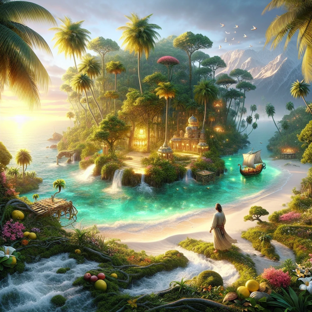 The Tale of the Enchanted Island illustration
