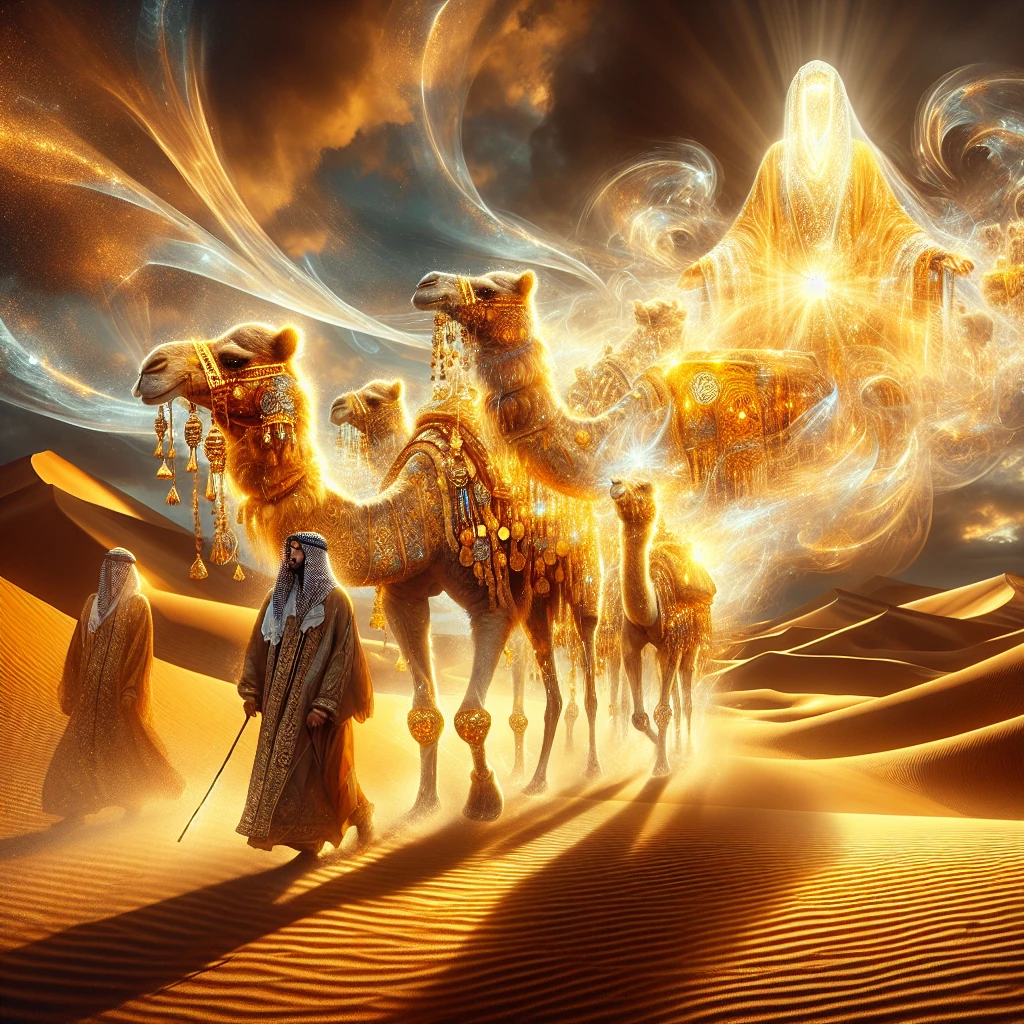 The Tale of the Golden Caravan illustration