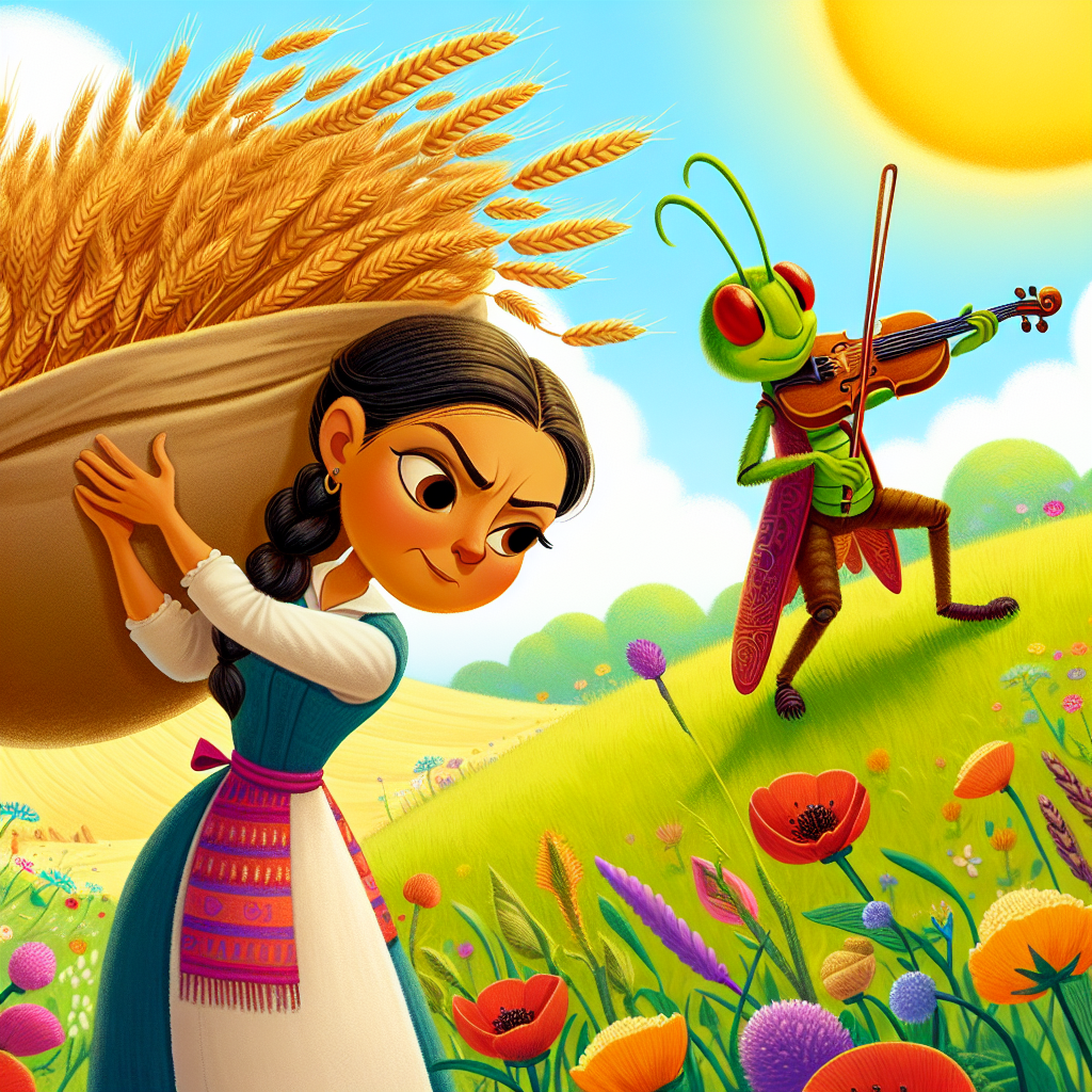 Illustration: The Ant and the Grasshopper