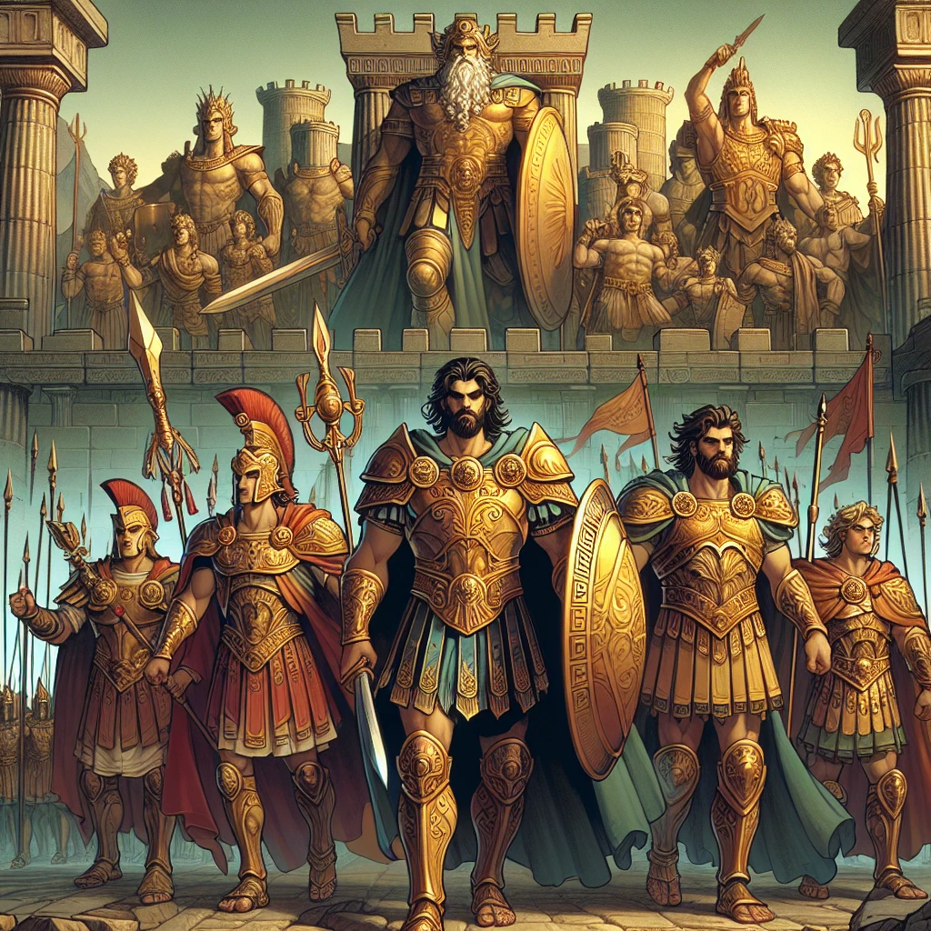 The seven champions approaching Thebes