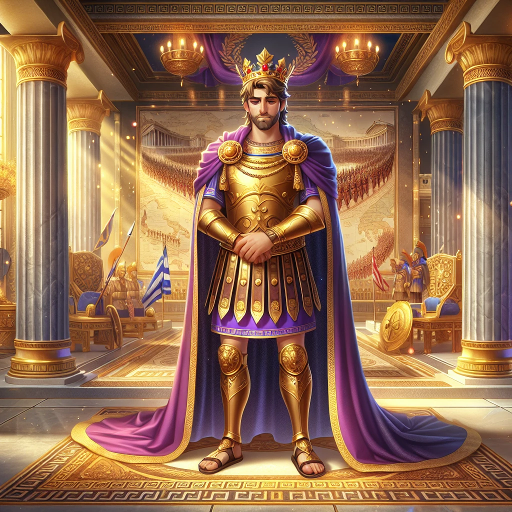 Agamemnon as the commanding king of the Greek forces