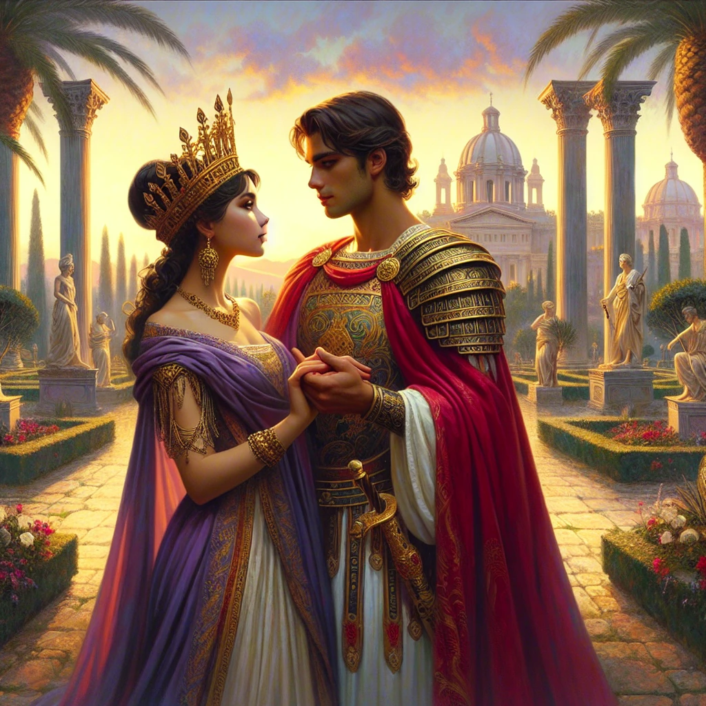 Dido and Aeneas in the royal gardens of Carthage